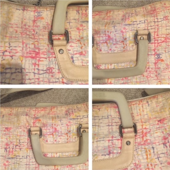 💕Chanel💕 multicolor rare retired clover, XL tote - Picture 3 of 16